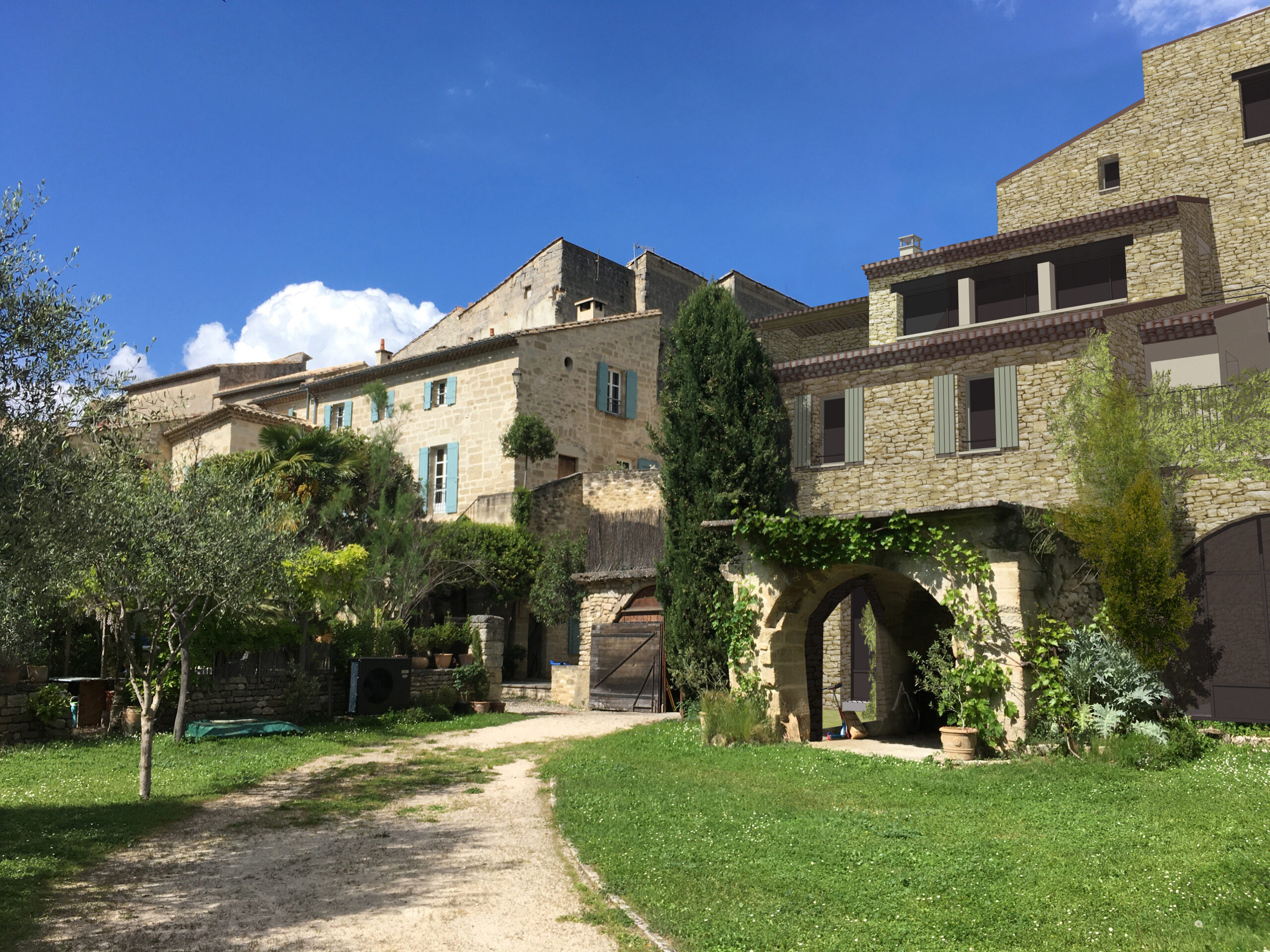 Rénovation et restructuration d&rsquo;une bâtisse en pierres dans l&rsquo;Uzège (30)